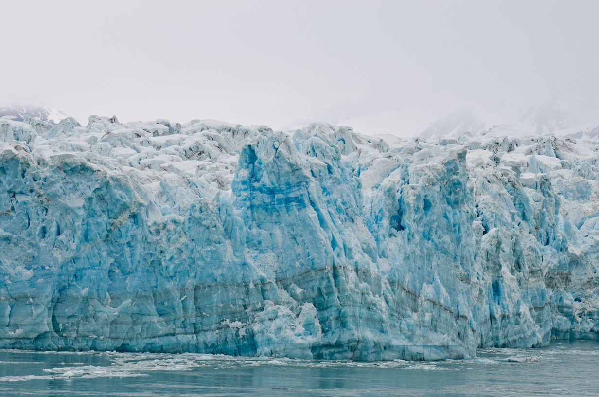Striation detail on face of Hubbard Glacier