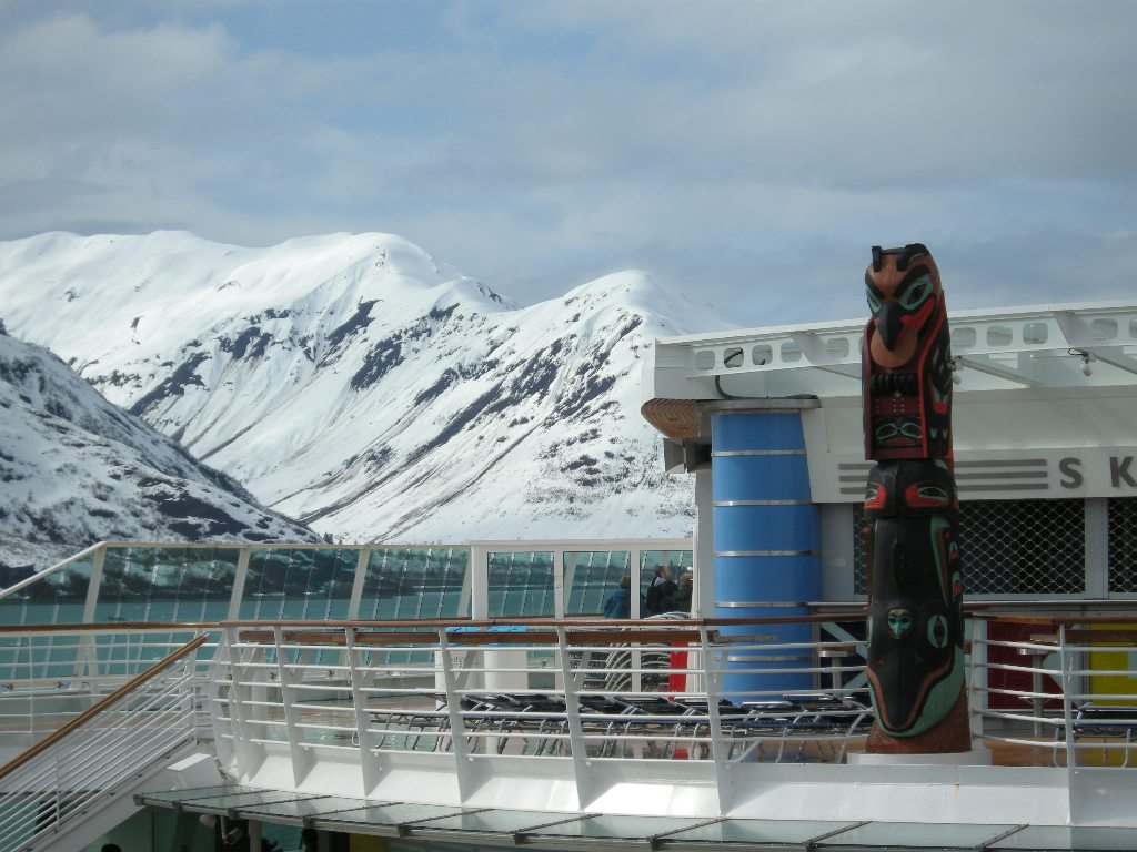 Totem pole on the deck of Rhapsody of the Seas